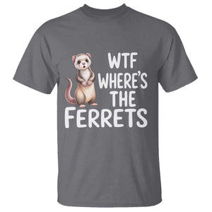 Funny Ferret Lover Gift T Shirt Where Is The Ferret TS12 Charcoal Print Your Wear