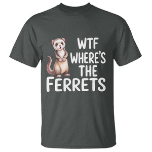 Funny Ferret Lover Gift T Shirt Where Is The Ferret TS12 Dark Heather Print Your Wear