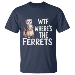 Funny Ferret Lover Gift T Shirt Where Is The Ferret TS12 Navy Print Your Wear