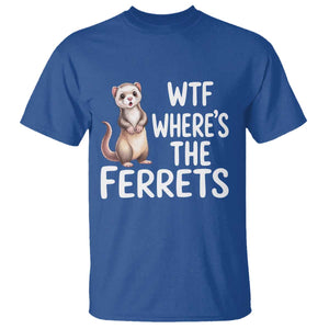 Funny Ferret Lover Gift T Shirt Where Is The Ferret TS12 Royal Blue Print Your Wear