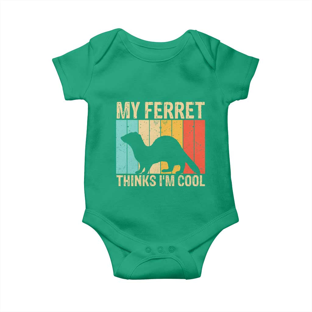 Vintage My Ferret Thinks I Am Cool Baby Onesie Ferret Dad Gift TS12 Irish Green Print Your Wear