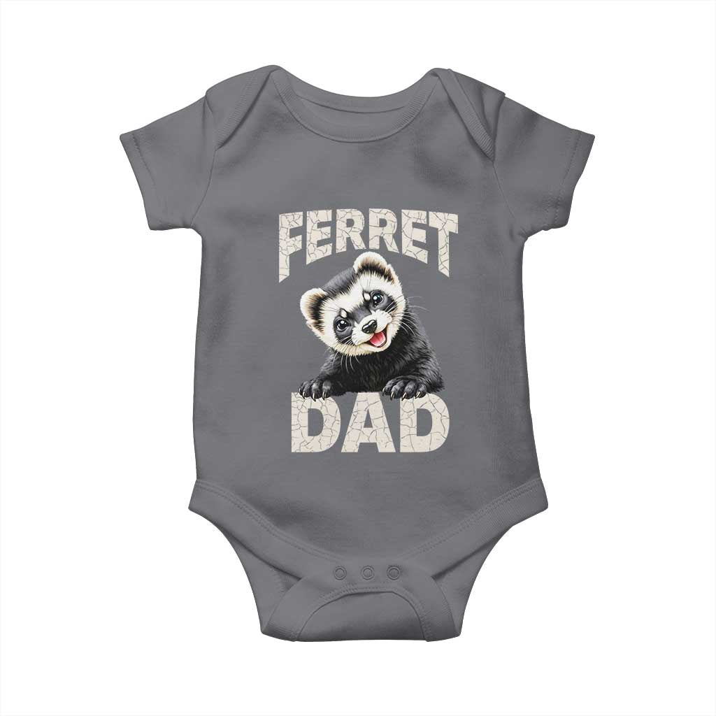 Ferret Dad Life Baby Onesie Cute Exotic Animal Parent Gift TS12 Charcoal Print Your Wear