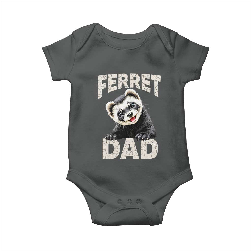 Ferret Dad Life Baby Onesie Cute Exotic Animal Parent Gift TS12 Dark Heather Print Your Wear