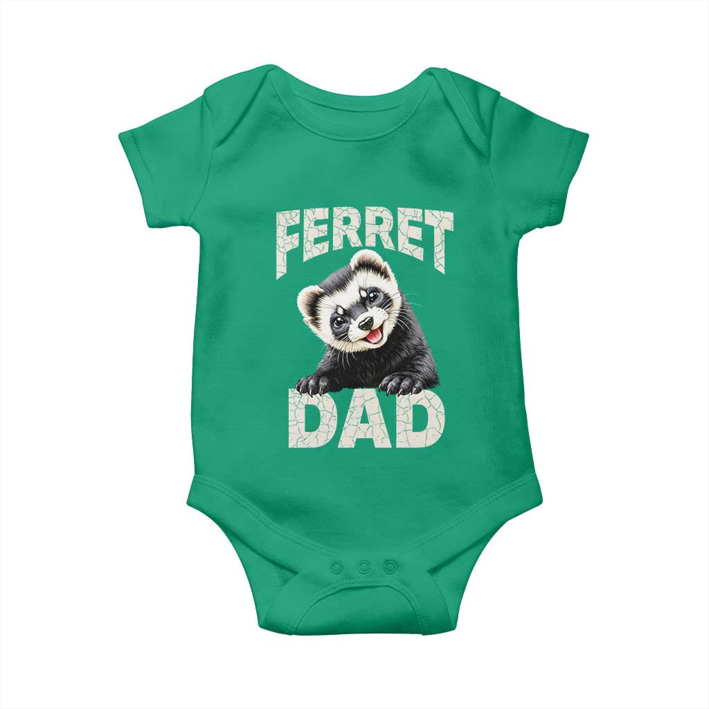 Ferret Dad Life Baby Onesie Cute Exotic Animal Parent Gift TS12 Irish Green Print Your Wear