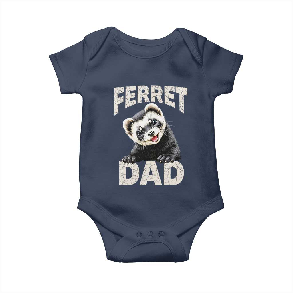 Ferret Dad Life Baby Onesie Cute Exotic Animal Parent Gift TS12 Navy Print Your Wear