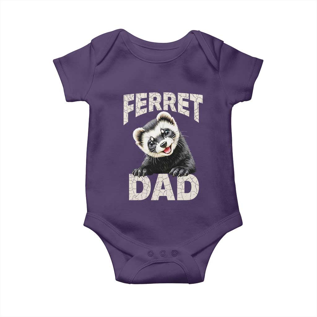 Ferret Dad Life Baby Onesie Cute Exotic Animal Parent Gift TS12 Purple Print Your Wear