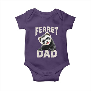 Ferret Dad Life Baby Onesie Cute Exotic Animal Parent Gift TS12 Purple Print Your Wear