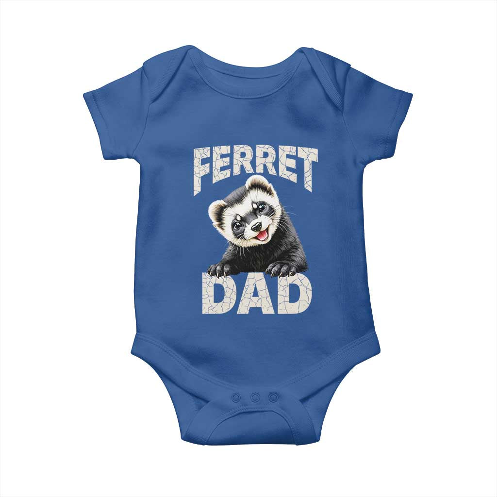 Ferret Dad Life Baby Onesie Cute Exotic Animal Parent Gift TS12 Royal Blue Print Your Wear