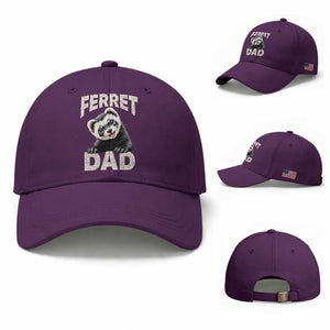 Ferret Dad Life Baseball Cap Cute Exotic Animal Parent Gift TS12 Baseball Cap Universal Fit Purple Print Your Wear