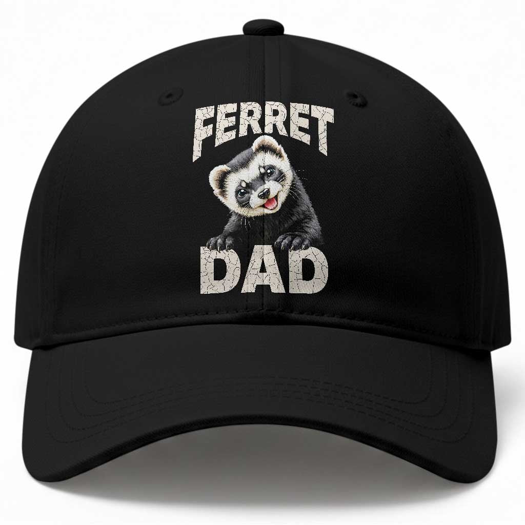 Ferret Dad Life Baseball Cap Cute Exotic Animal Parent Gift TS12 Print Your Wear
