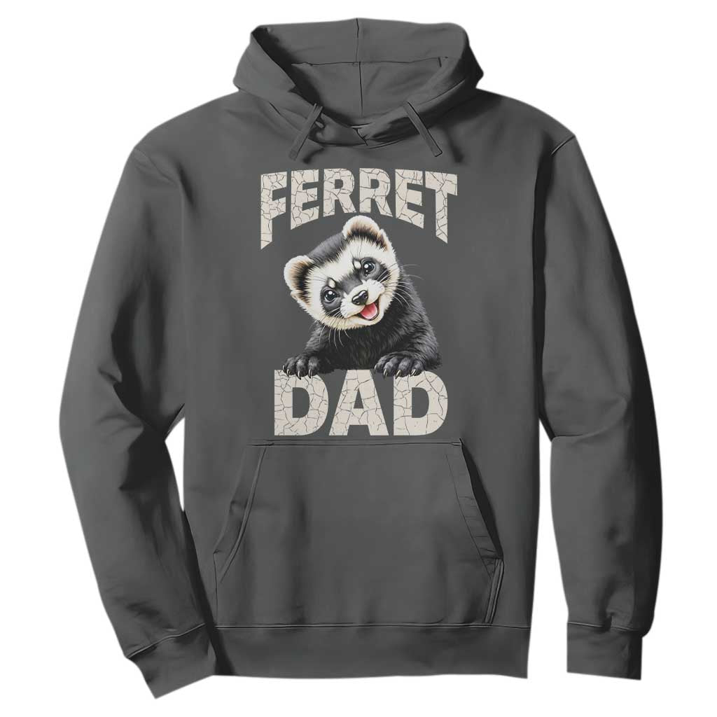 Ferret Dad Life Hoodie Cute Exotic Animal Parent Gift TS12 Dark Heather Print Your Wear