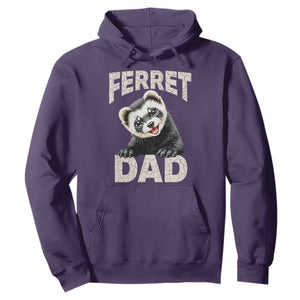 Ferret Dad Life Hoodie Cute Exotic Animal Parent Gift TS12 Purple Print Your Wear