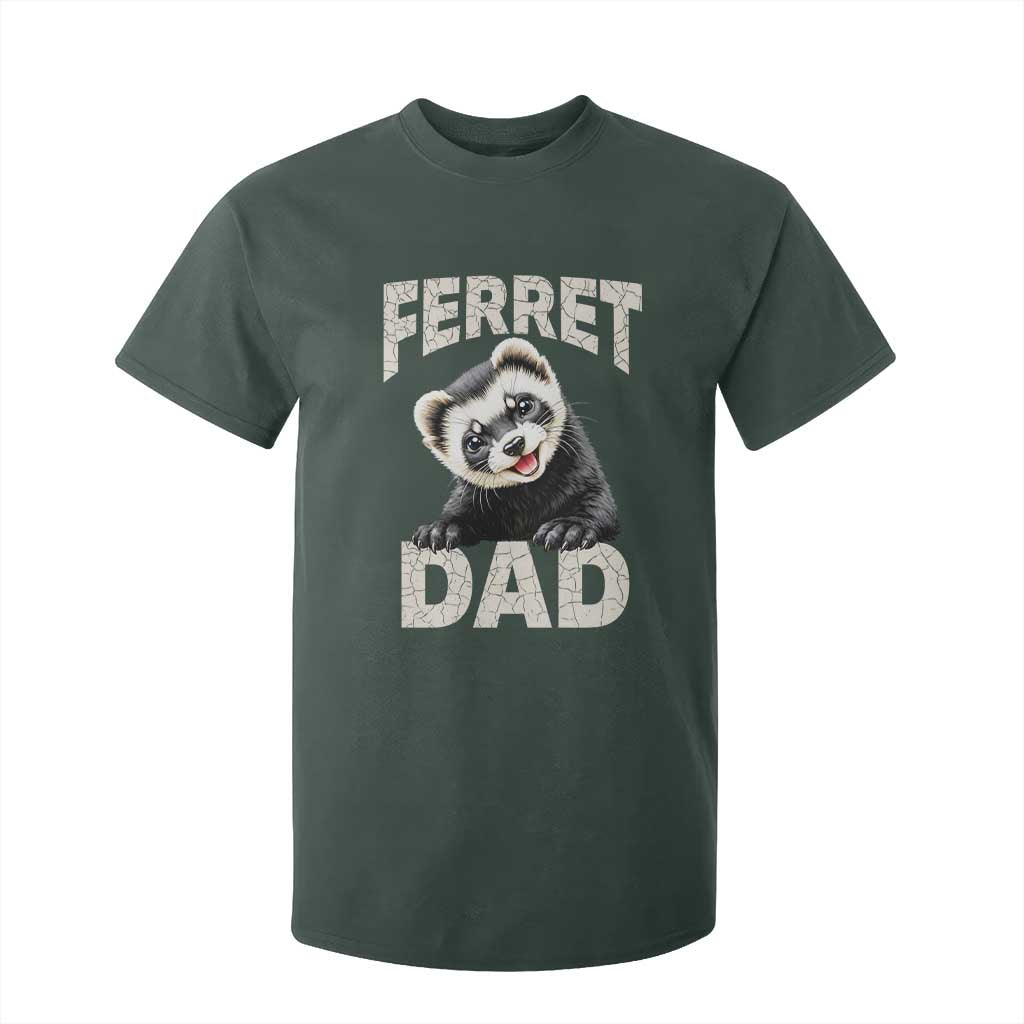 Ferret Dad Life T Shirt For Kid Cute Exotic Animal Parent Gift TS12 Dark Forest Green Print Your Wear