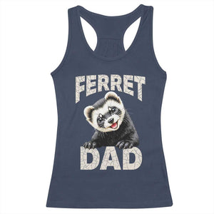Ferret Dad Life Racerback Tank Top Cute Exotic Animal Parent Gift TS12 Navy Print Your Wear