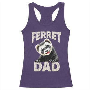Ferret Dad Life Racerback Tank Top Cute Exotic Animal Parent Gift TS12 Purple Print Your Wear