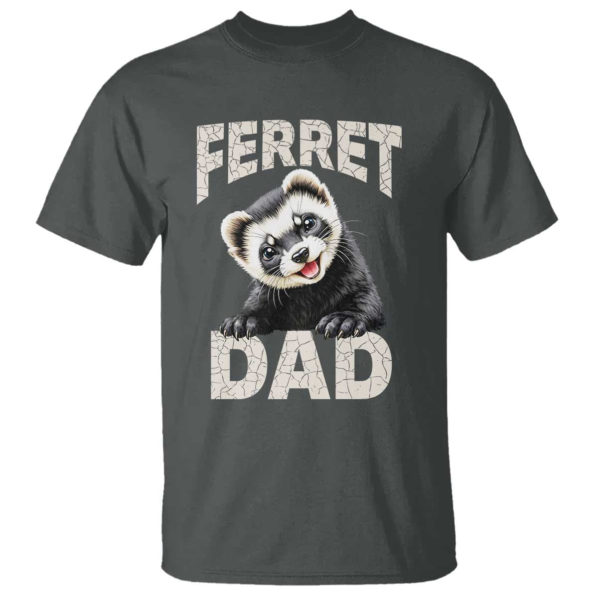 Ferret Dad Life T Shirt Cute Exotic Animal Parent Gift TS12 Dark Heather Print Your Wear