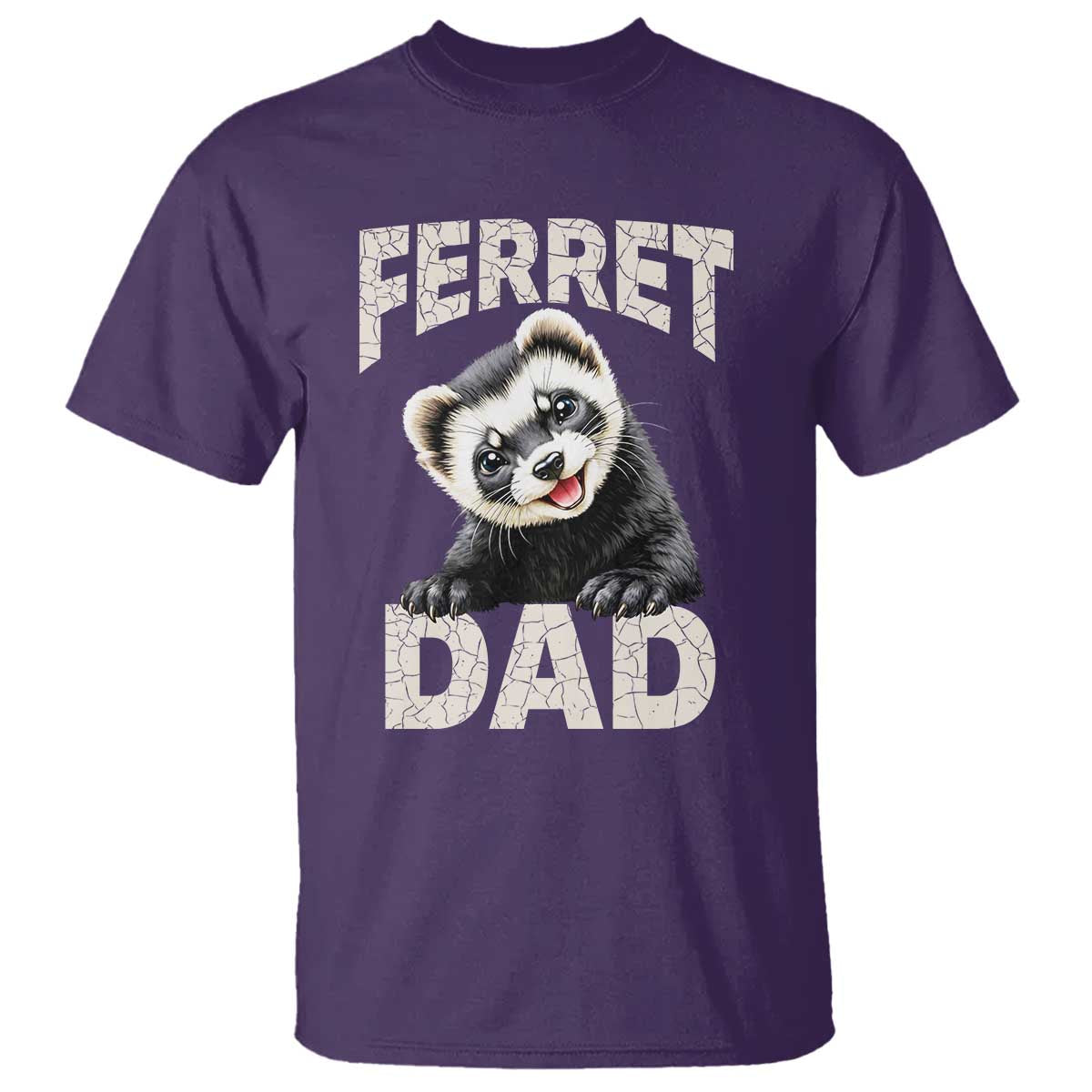 Ferret Dad Life T Shirt Cute Exotic Animal Parent Gift TS12 Purple Print Your Wear
