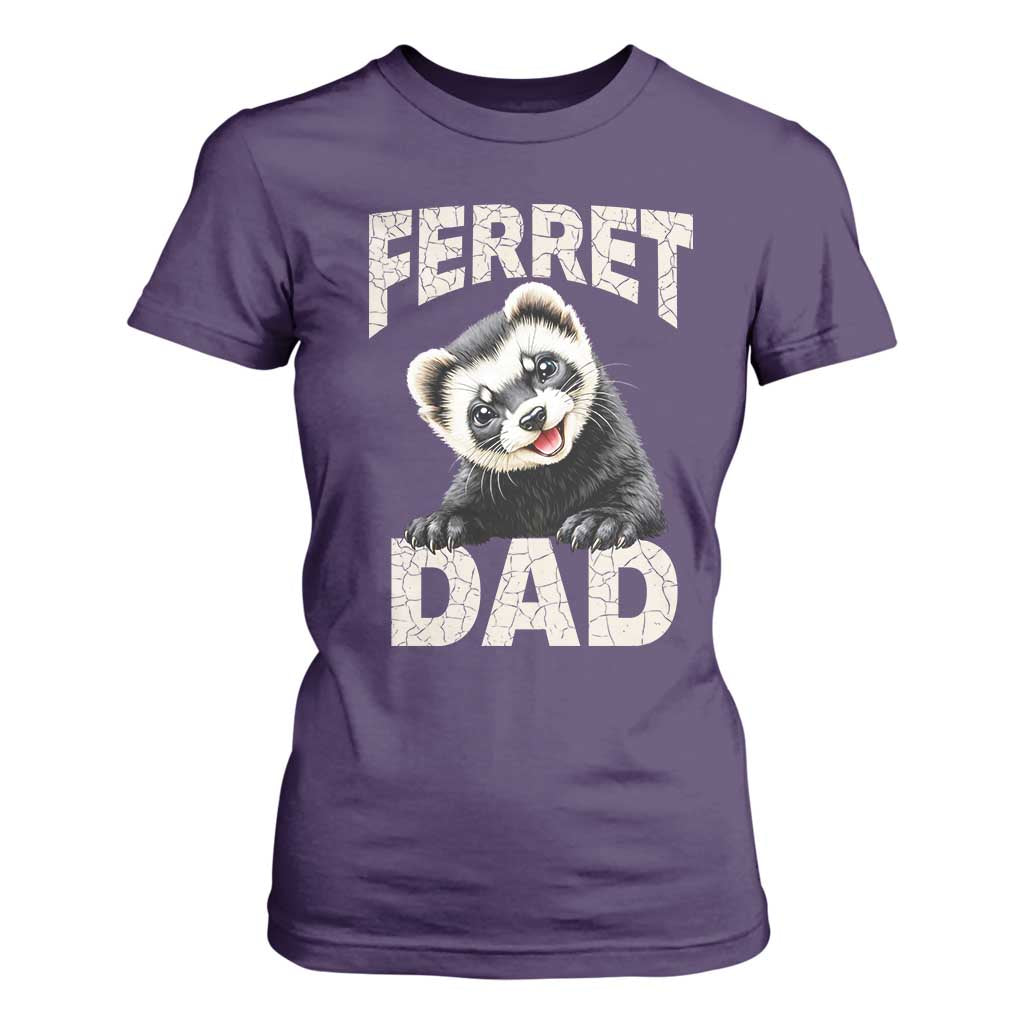 Ferret Dad Life T Shirt For Women Cute Exotic Animal Parent Gift TS12 Purple Print Your Wear