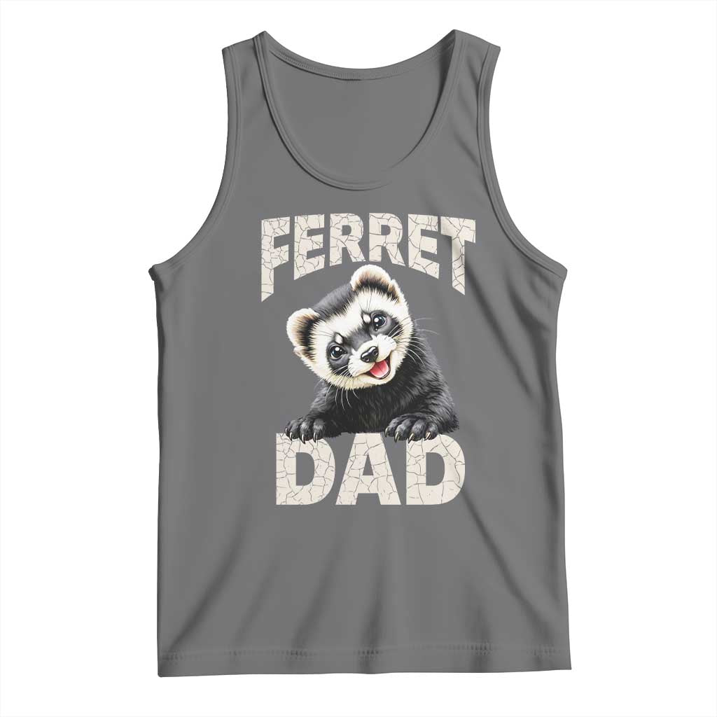 Ferret Dad Life Tank Top Cute Exotic Animal Parent Gift TS12 Black Heather Print Your Wear