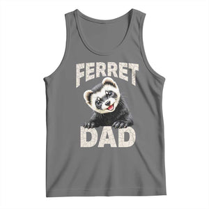 Ferret Dad Life Tank Top Cute Exotic Animal Parent Gift TS12 Black Heather Print Your Wear