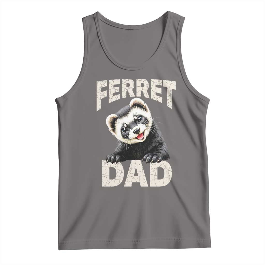 Ferret Dad Life Tank Top Cute Exotic Animal Parent Gift TS12 Deep Heather Print Your Wear