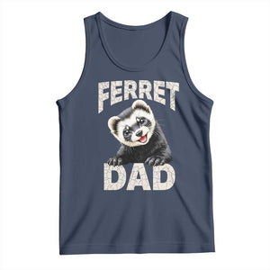 Ferret Dad Life Tank Top Cute Exotic Animal Parent Gift TS12 Navy Print Your Wear