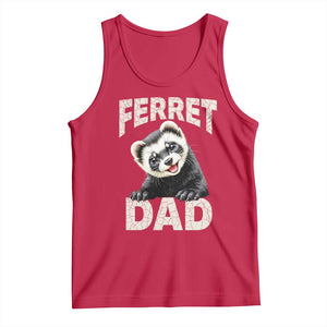 Ferret Dad Life Tank Top Cute Exotic Animal Parent Gift TS12 Red Print Your Wear