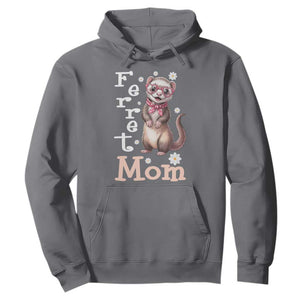 Ferret Mom Life Hoodie Funny Cute Polecat Ferret Lover TS12 Charcoal Print Your Wear