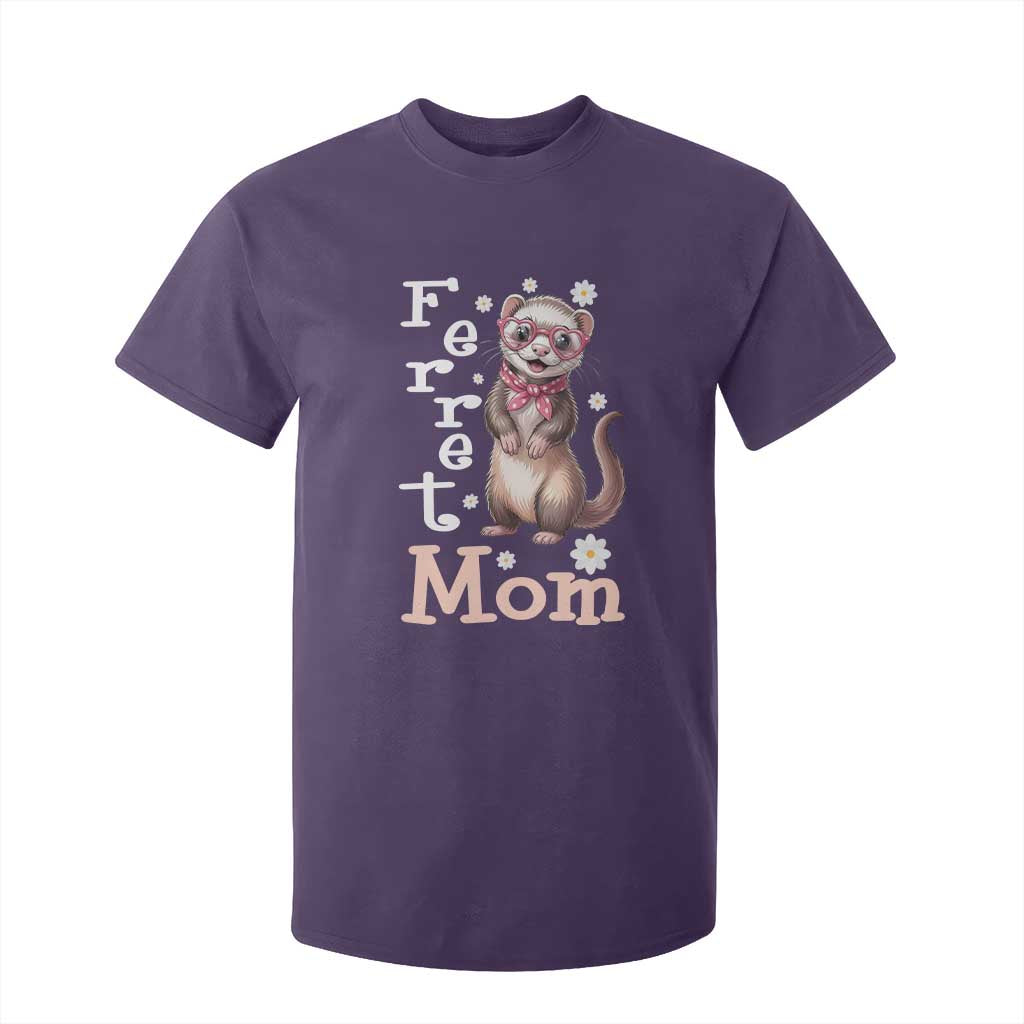 Ferret Mom Life T Shirt For Kid Funny Cute Polecat Ferret Lover TS12 Purple Print Your Wear