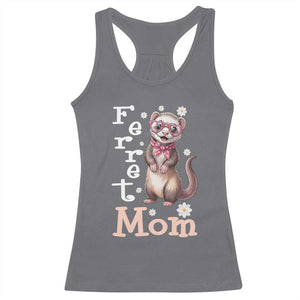 Ferret Mom Life Racerback Tank Top Funny Cute Polecat Ferret Lover TS12 Charcoal Print Your Wear
