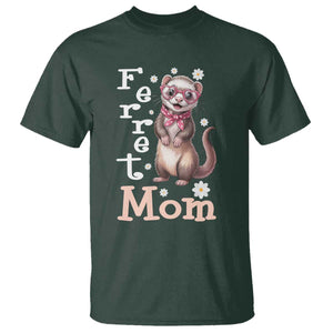 Ferret Mom Life T Shirt Funny Cute Polecat Ferret Lover TS12 Dark Forest Green Print Your Wear