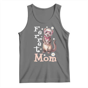Ferret Mom Life Tank Top Funny Cute Polecat Ferret Lover TS12 Black Heather Print Your Wear