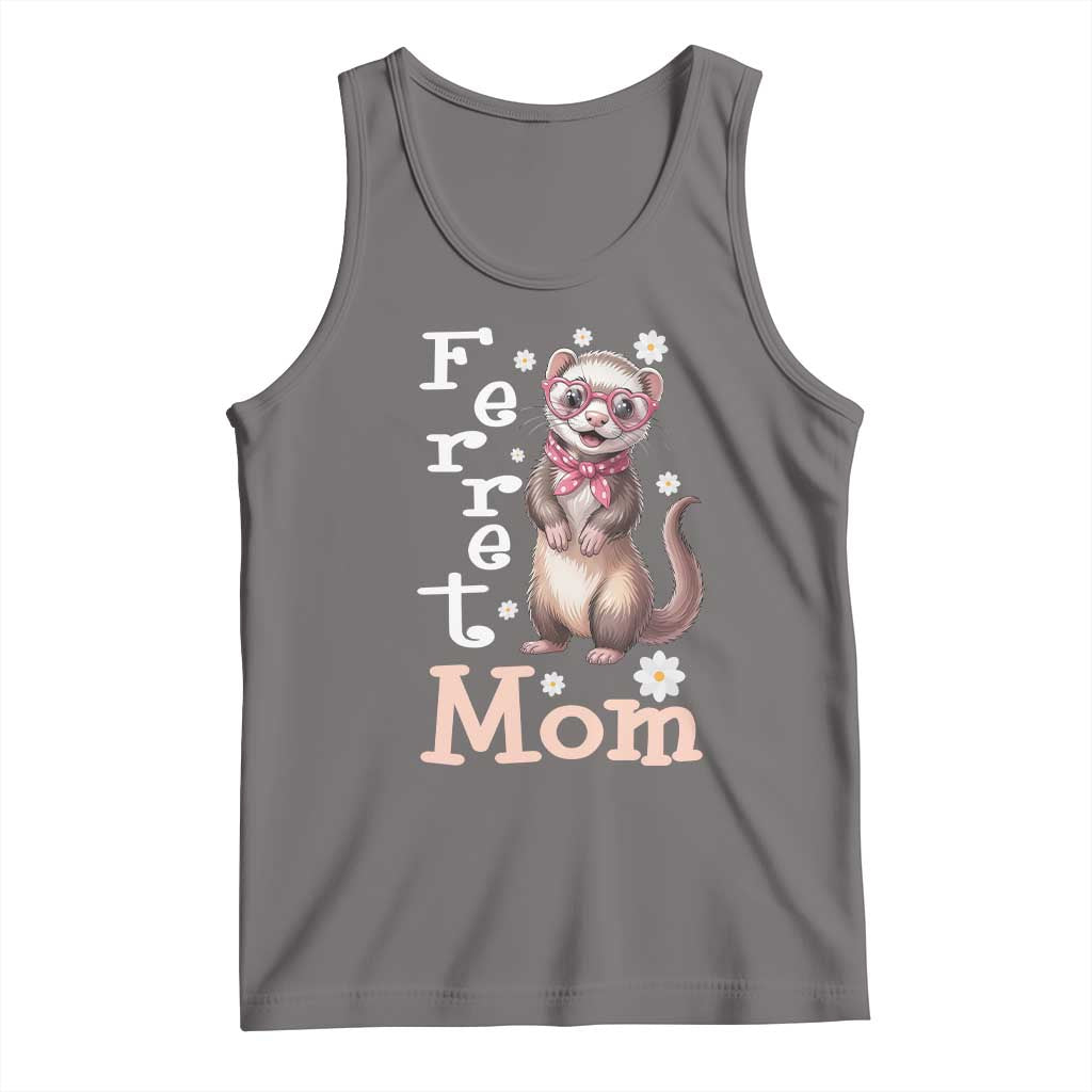 Ferret Mom Life Tank Top Funny Cute Polecat Ferret Lover TS12 Deep Heather Print Your Wear