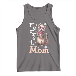 Ferret Mom Life Tank Top Funny Cute Polecat Ferret Lover TS12 Deep Heather Print Your Wear