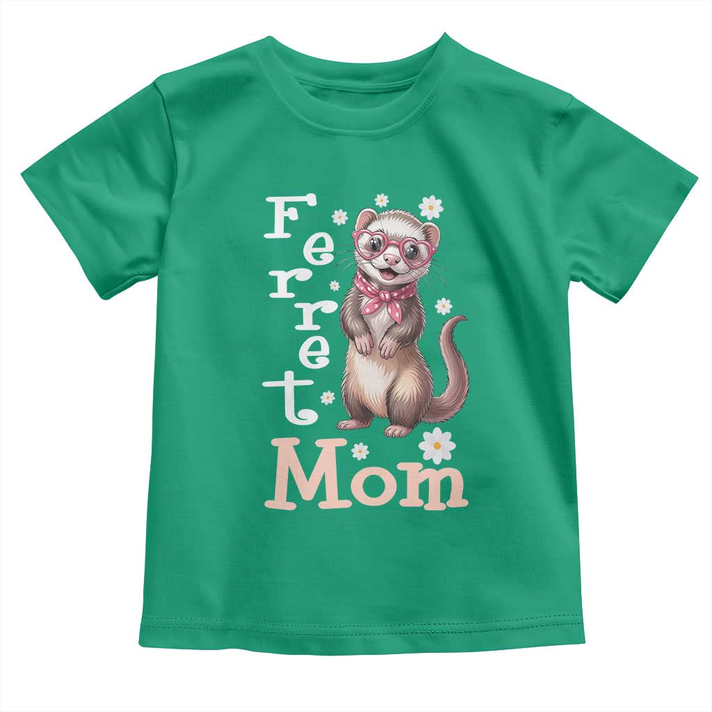 Ferret Mom Life Toddler T Shirt Funny Cute Polecat Ferret Lover TS12 Irish Green Print Your Wear