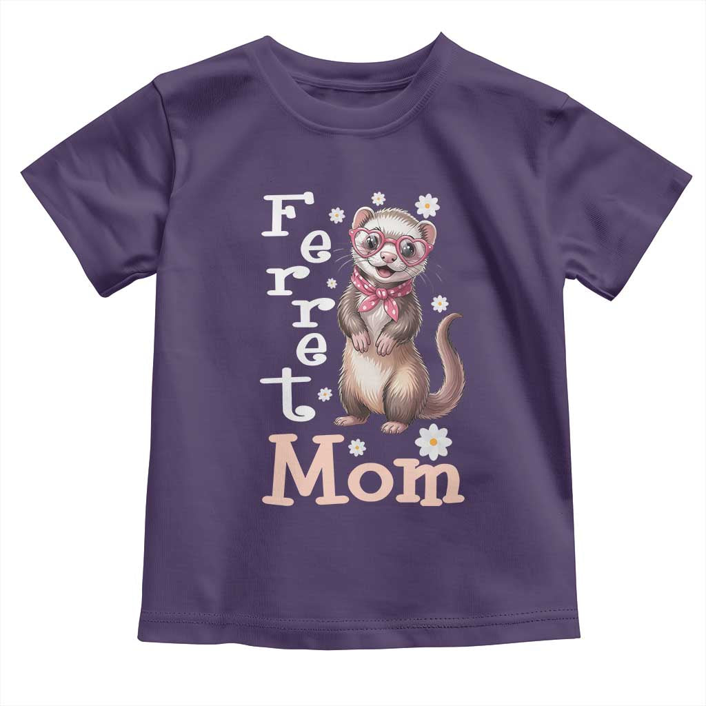 Ferret Mom Life Toddler T Shirt Funny Cute Polecat Ferret Lover TS12 Purple Print Your Wear