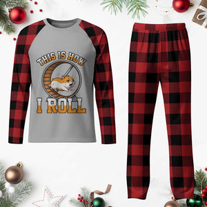 Cute Hamster Running Wheel Plaid Pajama Set This Is How I Roll TS12 Buffalo Plaid Print Your Wear