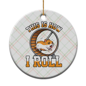 Cute Hamster Running Wheel Ceramic Ornament This Is How I Roll TS12 1pc Christmas Plaid Print Your Wear