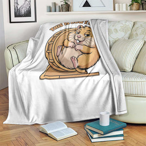 Funny Hamster This Is How I Roll Throw Blanket Cute Rodent Wheel Meme TS12 Print Your Wear