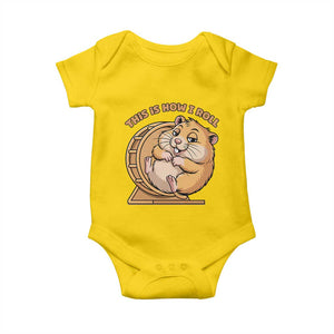 Funny Hamster This Is How I Roll Baby Onesie Cute Rodent Wheel Meme TS12 Daisy Print Your Wear