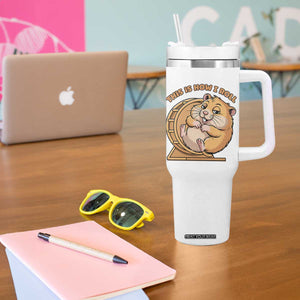 Funny Hamster This Is How I Roll Tumbler With Handle Cute Rodent Wheel Meme TS12 Print Your Wear