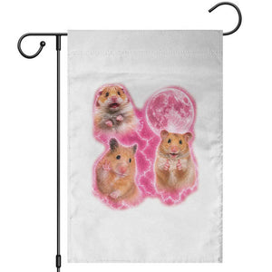 Three Hamsters Retro Graphic Garden Flag Small Pet Lover Gift Idea TS12 White Print Your Wear