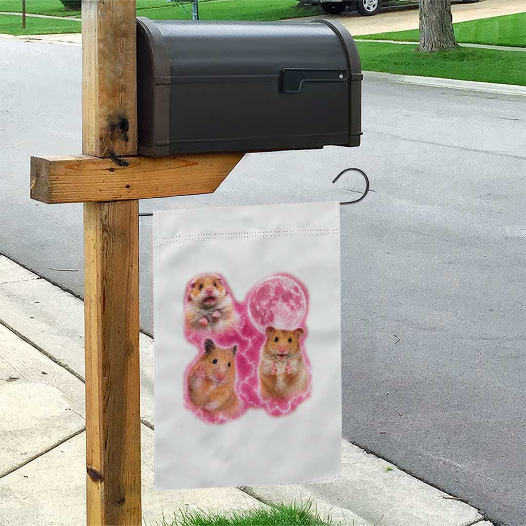 Three Hamsters Retro Graphic Garden Flag Small Pet Lover Gift Idea TS12 Print Your Wear