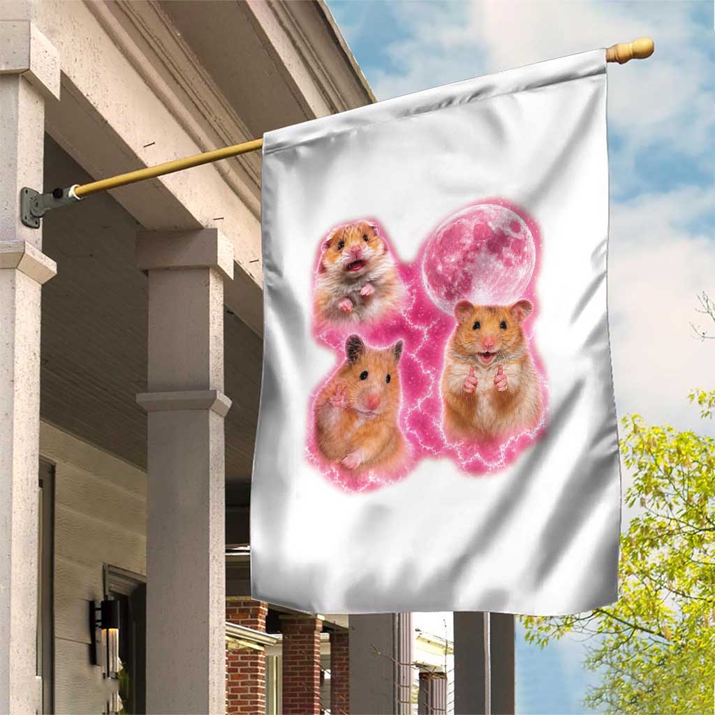 Three Hamsters Retro Graphic Garden Flag Small Pet Lover Gift Idea TS12 Print Your Wear