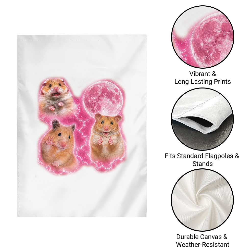Three Hamsters Retro Graphic Garden Flag Small Pet Lover Gift Idea TS12 Print Your Wear