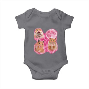 Three Hamsters Retro Graphic Baby Onesie Small Pet Lover Gift Idea TS12 Charcoal Print Your Wear