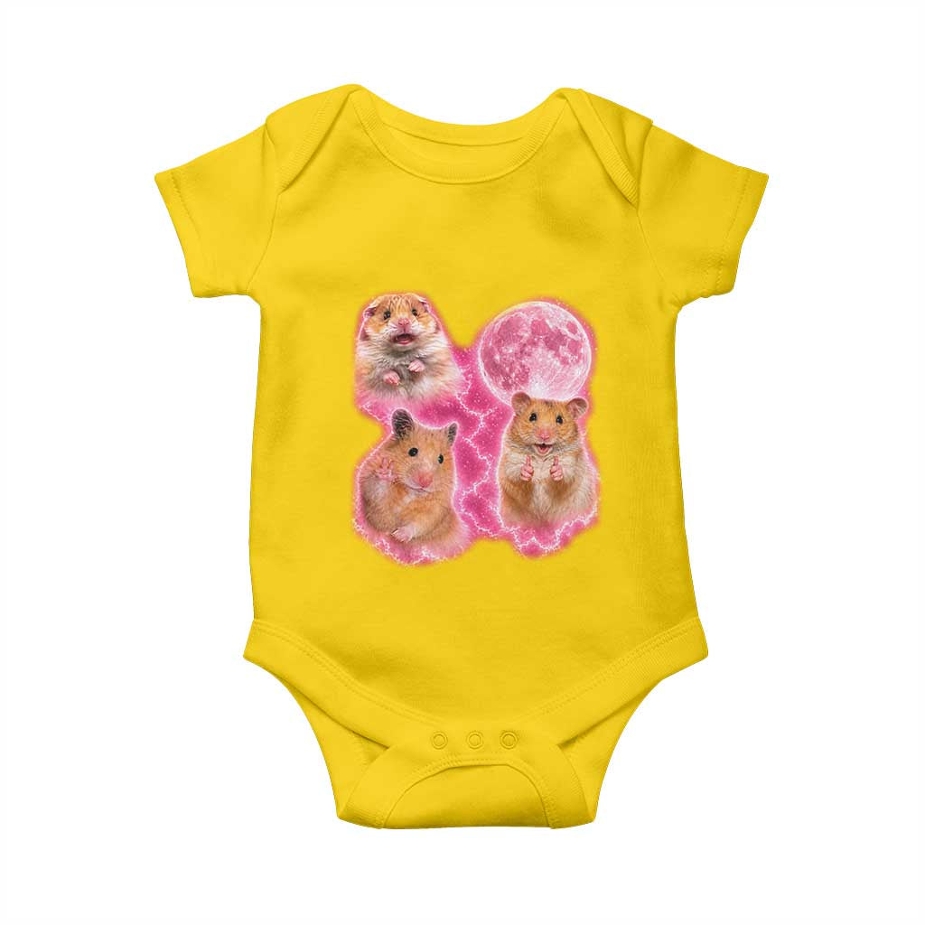 Three Hamsters Retro Graphic Baby Onesie Small Pet Lover Gift Idea TS12 Daisy Print Your Wear