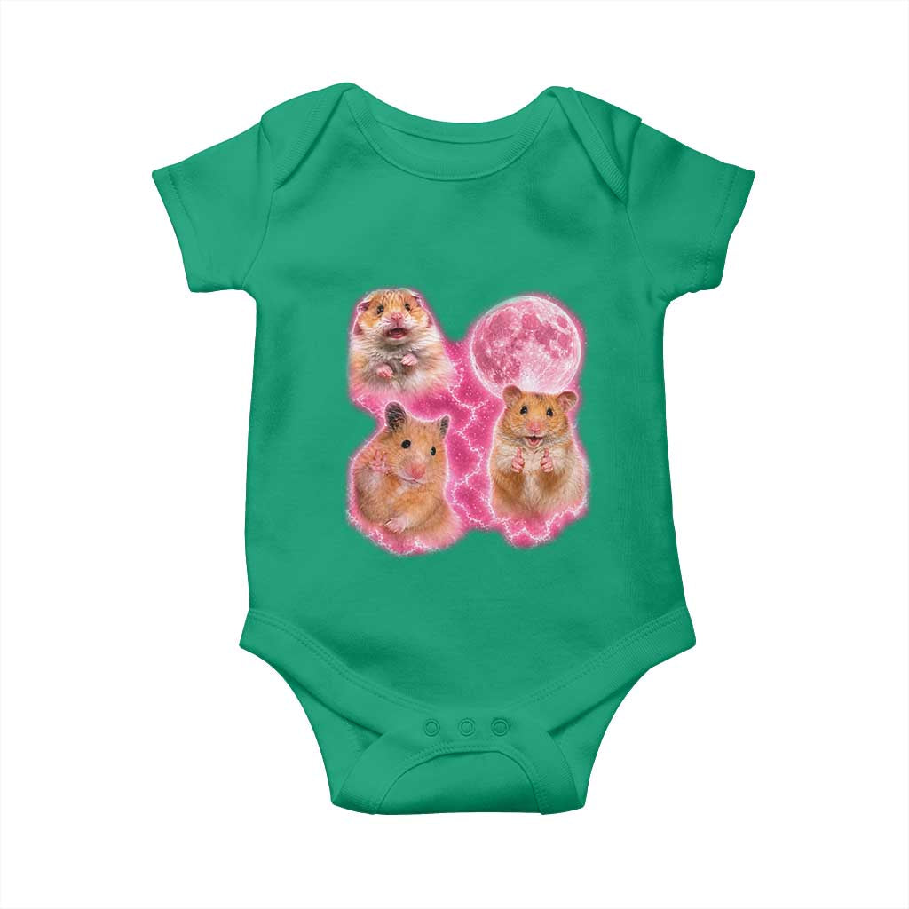 Three Hamsters Retro Graphic Baby Onesie Small Pet Lover Gift Idea TS12 Irish Green Print Your Wear