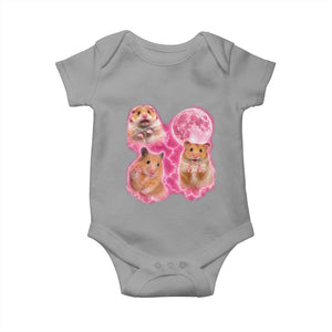 Three Hamsters Retro Graphic Baby Onesie Small Pet Lover Gift Idea TS12 Sport Gray Print Your Wear