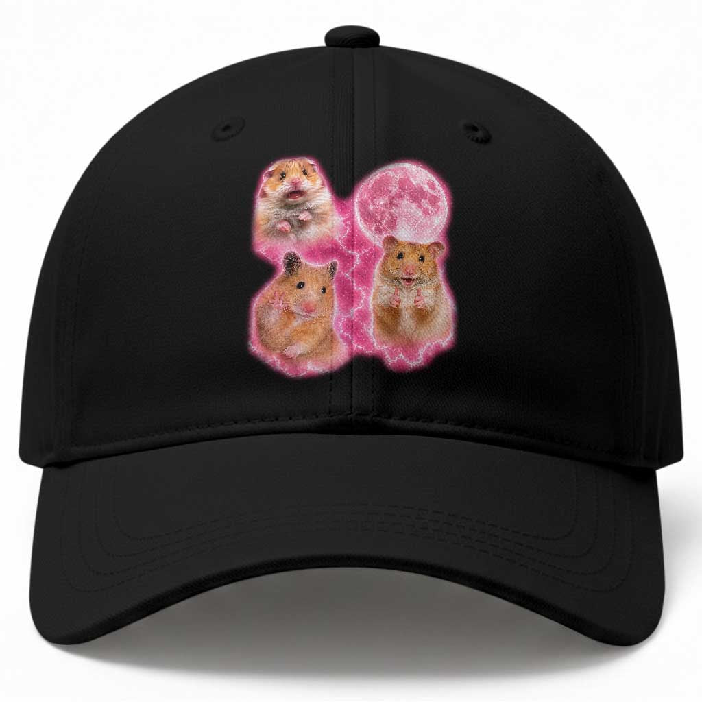 Three Hamsters Retro Graphic Baseball Cap Small Pet Lover Gift Idea TS12 Print Your Wear